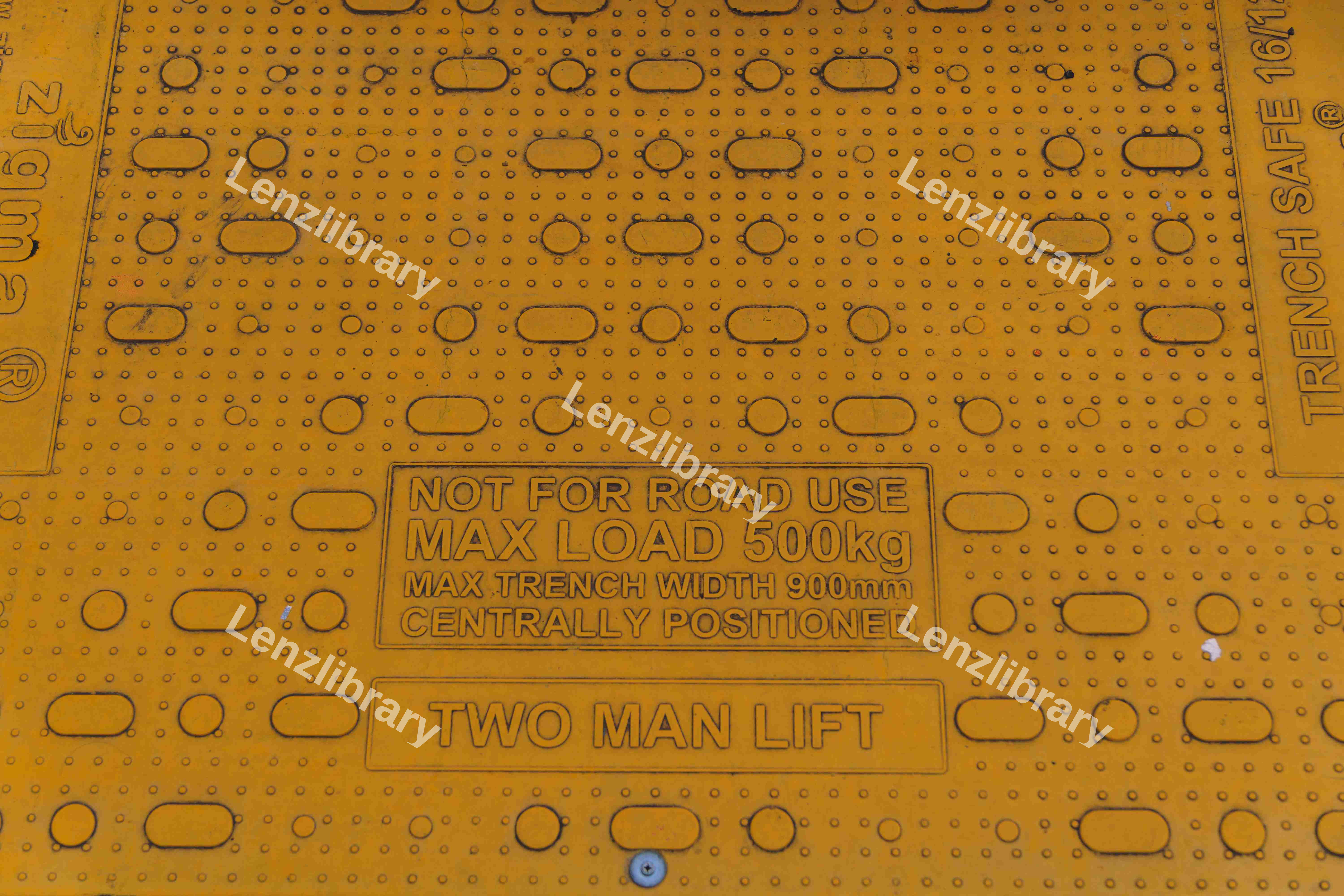 Safety Grid On The Pavement